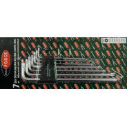 Набор ключей TORX Т10Н-Т40Н 7пр. экстра длинных с отверстием  ...Rock FORCE RF-5071TXL