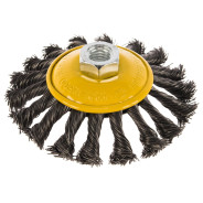 Щетка д/УШМ М14/115мм выгнутая сталь витая  Энкор 51572