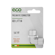 Соединение внутр. резьба 1/4" L-образное (латунь)  ECO AB-L-FT14