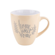 Кружка керамическая, 400 мл, Любимый дом, молочная  PERFECTO LINEA 30-388602