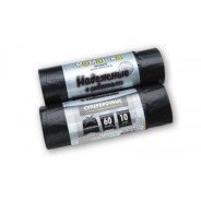 Мешки для мусора с завязками, 60 л, 10 шт, "НАДЕЖНЫЕ", черные (59х64 см/23 мкН)  ...РОМАШКА ВЗ0601011