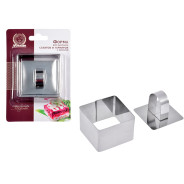 Форма для выкладки салатов и гарниров, с прессом, квадратная, 8х8х4 см  ...MARMITON 17094