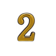 Цифра дверная АЛЛЮР БОЛЬШАЯ пластик "2" золото  УЗК 6969