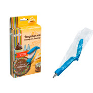 Кондитерский шприц-аппликатор (2 пакета, 2 насадки, аппликатор)  ...MARMITON 17067