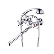 Смеситель для ванны вентильный (тип I), серия 420 NOCE (Длинный поворотный L-излив. Эксцентриков нет...ECONOCE EC0424