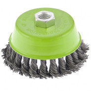 Щетка для УШМ, 100 мм, М14, Чашка, крученая проволока 0.5 мм  Сибртех 746287