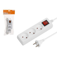 Удлинитель 3м (3 роз., 2.2кВт, б/з, выкл, ПВС 2х0.75)  ЮПИТЕР JP8103-20