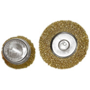 Набор щеток для дрели, 2 шт., 1 Плоская 100 мм, 1 Чашка 75 мм, со шпильками  ...Matrix 74480