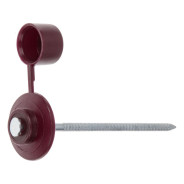 Гвоздь кровельный 2.8х70 мм с пласт. шляпкой, бордо (100 шт в пласт. конт.) (для ондулина)  ...STARFIX SMP5-74397-100