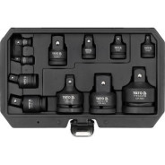 Головки-переходники ударные 1/4" - 1", набор 11 предметов, CrMo   ...YATO YT-10646