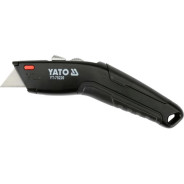 Нож монтажный с выдвижным сменным трапециевидным двойным лезвием SK5, AL+Zn, 8 лезвий  ...YATO YT-75220