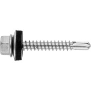 Саморез кровельный 4.8х60 мм цинк, шайба с прокл., PT3 (150 шт в карт. уп.) (по металлу)  ...STARFIX SMC3-74138-150