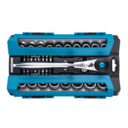 Набор торцевых головок, трещотка 120 зубьев, 36 предметов, 1/2", CrV  ...Gross 14144
