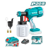 Краскораспылитель аккумуляторный, 1АКБ 2.0А/ч, 20В, 0.8л, 2.5мм,  ...TOTAL TSGLI20406