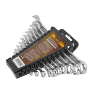 Набор ключей комбинированных 10 пр. (6,8,10,12,13,14,15,17,19, 22мм)  FORSTIME FT-5101MP