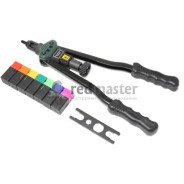 Заклепочник двуручный резьбовой усиленный со шкалой затяжки от 0-10мм(L - 380мм, резьбовые адаптеры ...Rock FORCE RF-67805