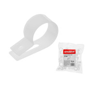 Серьга для кабеля 20 мм белая (50 шт в пакете)  STARFIX SM-65319-50