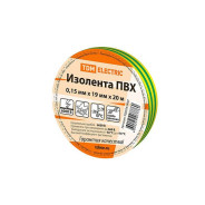 Изолента ПВХ 0.15х19мм Желто-Зеленая 20м  TDM SQ0526-0007