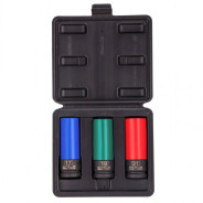 Набор головок ударных 6-гранных удлиненных для колесных дисков (17-21мм) 1/2" 3 предм.  ...Stels 13953