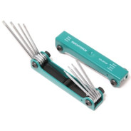 Набор ключей TORX T5H-T20H 8пр.c отверстием складной  Rock FORCE RF-5087TF