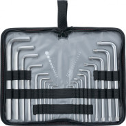 Набор ключей имбусовых HEX-TORX, 18 шт., HEX 1.5–10 mm, T10-T50, CrV, удлиненные, сатин.  ...Matrix 12315