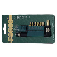 Набор бит-торкс с отверткой битодержателем 8 пр. 1/4"  Force 2081D