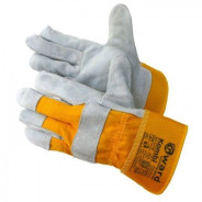 Перчатки комбинированные из спилка серого цвета (р.10 (XL))  Kombi   ...GWARD XY131