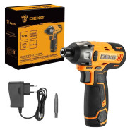 Винтоверт аккумуляторный,1/4'' , 12В, 1АКБ 2,0 А/ч, 2600 об.мин, 200 Нм,  DEKO DKIS12FU-Li...Deko 085-1110