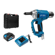 Аккумуляторный заклепочный пистолет CRG 1018 в чем. XLTpro, БЕСЩЕТ., 25 мм, 10000 Н, 1х4 А*ч (2.4, 3...BULL 1304594