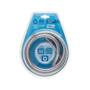 Шланг душевой SUS/EPDM, 1/2" г-г 150 см, хром, anti-twist  AV Engineering AVSSS-118