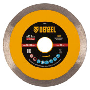 Диск алмазный отрезной 125 х 22.2 mm, сплошной, супертонкий, горячий пресс, мокрое резание Denzel ...DENZEL 73045