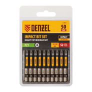 Набор бит торсионных PZ1x50 mm, лазерная обработка шлица, сталь S2, 10 шт.  ...DENZEL 11691