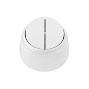 Выключатель 2 клавишный (открытый, до 10А) белый, Ретро  BYLECTRICA А510-2202