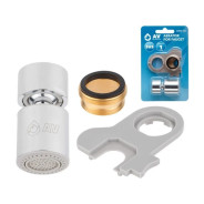 Аэратор для смесителя подвижныйвн. с ключом и переходом (SUS. Easy-switch аэратор)  ...AV Engineering 6976215886491