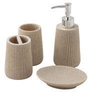 Набор для ванной комнаты 4пр. (мыльница, дозатор для мыла, подставка для зубных щеток, подставка для...La and Te beaute LT-BS-2