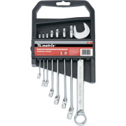 Набор ключей комбинированных, 6 - 19 мм, 8 шт., CrV, полированный хром  ...Matrix 15422
