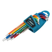 Набор ключей имбусовых TORX-TT, 9 шт: T10-T50, магнит, S2, экстра-длин., хром/краска 9 шт.  ...Gross 16402