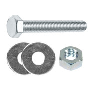 Болт М8х50 мм шестигранный с гайкой и шайбами, 2 шт,  STARFIX SMK1-84904-2