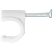 Скобы электроустановочные, 7 мм, круглый профиль, 50 шт.  Сибртех 47517