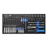 Набор инструмента 1/4" в ложементе EVA (63пр)  HOEGERT HT7G148