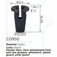 Клипса для крепления внутренней обшивки а/м Киа/ европейских а/м пластиковая (100шт/уп.)  клипса ...Forsage C0950(Kia/European car)