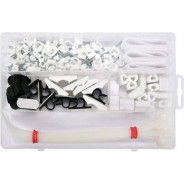 Пластмассовый крепеж для проводов (набор 124шт)  VOREL 24140