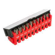 Набор бит 5-ти лучевых TORX с отверстием, 1/4, 10 пр.  Force 21013