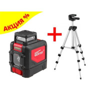 Нивелир лазерный линейный LL 0330 X в кор. + Акция  Штатив 1м в подарок (проекция: крест, 1 плоскост...WORTEX LL0330X00014A2