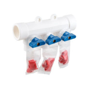 Коллектор с шаровым краном универсальный PPR 32х20/3, RTP  РосТурПласт 28201