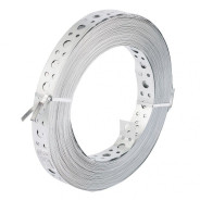 Лента перфорированная вентиляц. прямая, 0.55 мм, LP, V 2.5см х 25 м, цинк  ...Сибртех 46585