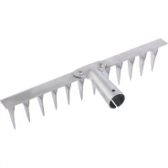 Грабли, нержавеющая сталь, 340 мм, 14 витых зубьев, без черенка  ...Сибртех 61759