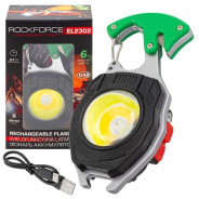 Фонарь светодиодный аккумуляторный переносной многофункциональный (6 реж.раб., СОВ LED 500мАч, 100-5...Rock FORCE RF-EL2302