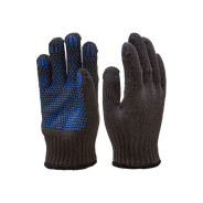 Перчатки п/шерстяные с ПВХ, , черные (мин. риски)  NORDMAN 7.5 класс