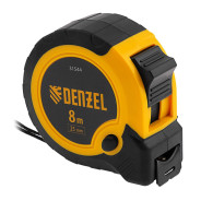Рулетка 8м х 25мм, двухкомп. корпус, кнопка-пауза  DENZEL 31544